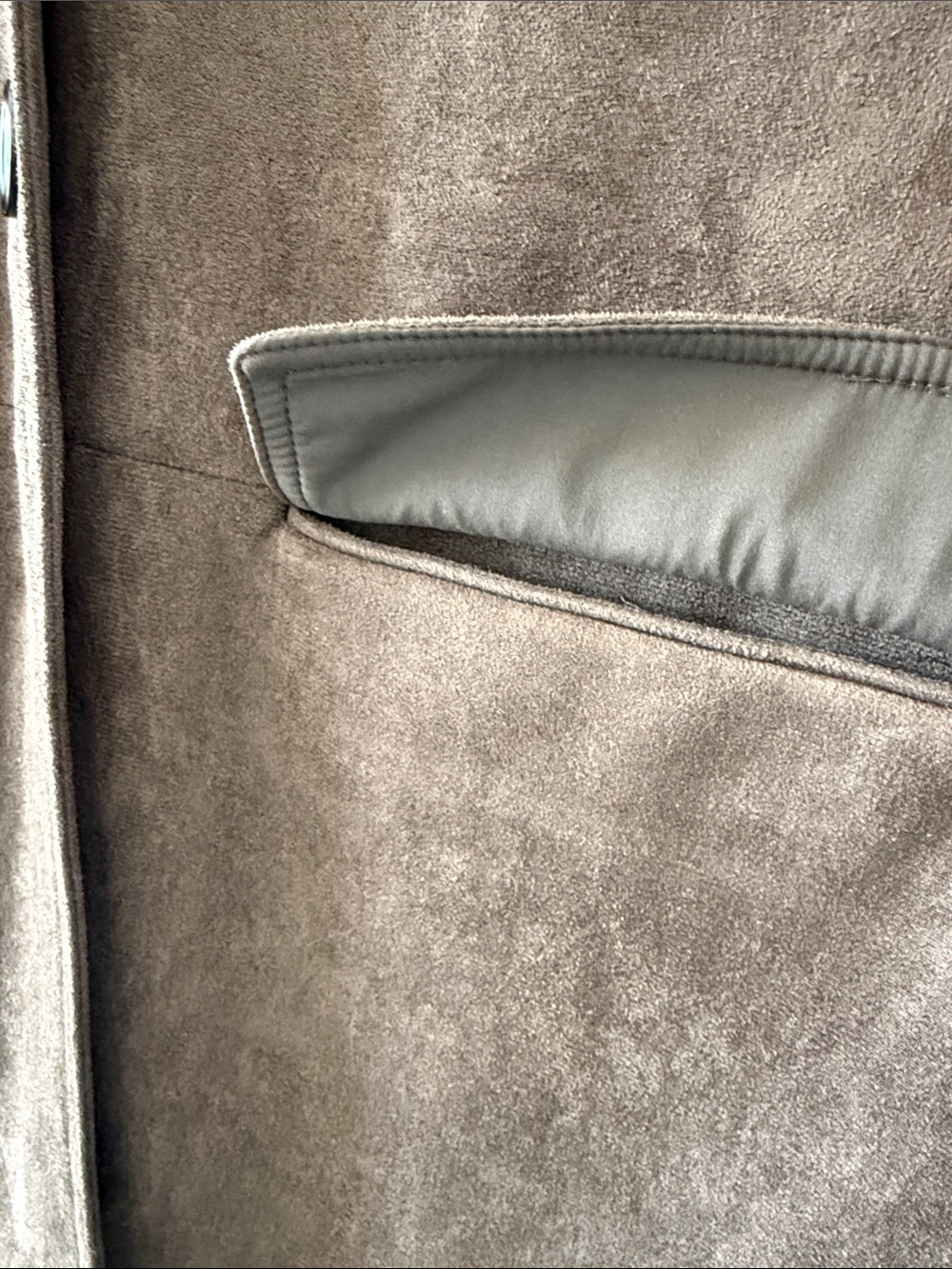 Zara Chocolate Brown Suede Trench Coat - Picture 4 of 5